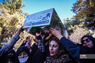 تشییع پیکر هشت شهید گمنام در بجنورد