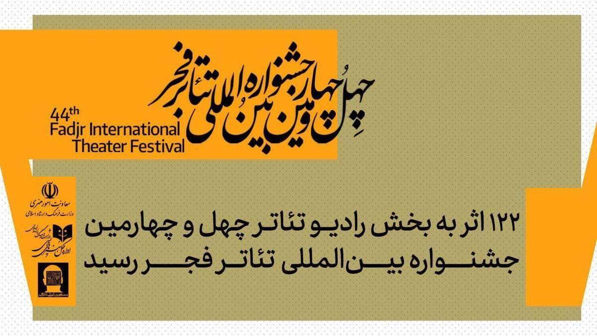 ۱۲۲ اثر به بخش رادیوتئاتر چهل‌وچهارمین جشنواره بین‌المللی تئاتر فجر رسید