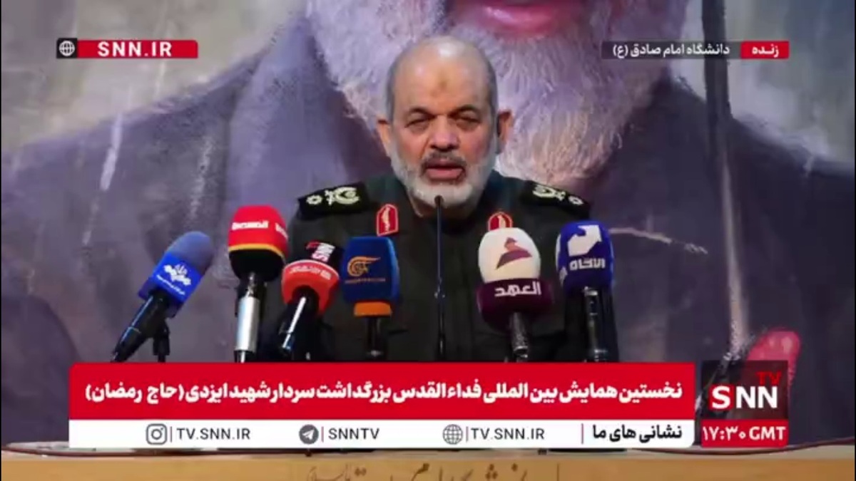 سردار وحیدی: امروز فلسطین سربازان خود را از دل دانشگاه های آمریکا می‌گیرد