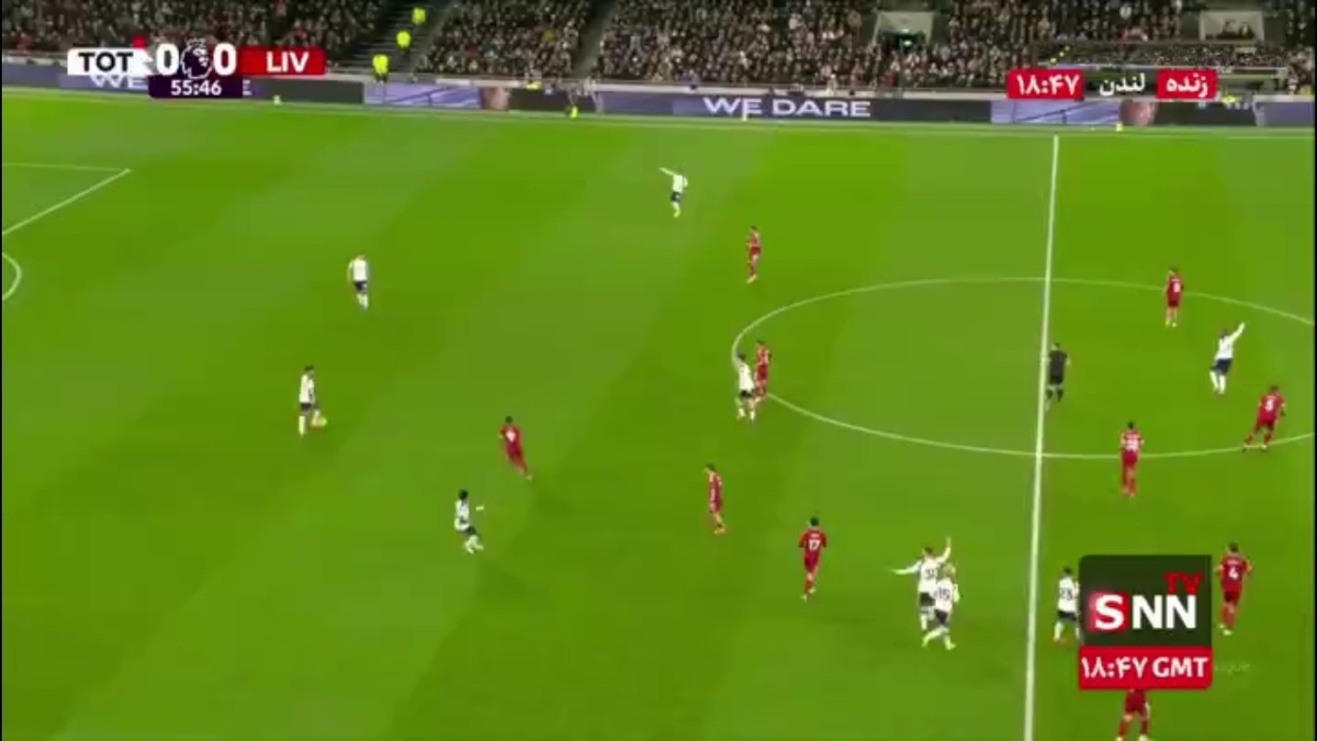 گل اول لیورپول به تاتنهام توسط الکساندر ایساک در دقیقه ۵۶ / لیورپول ۱ - ۰ تاتنهام