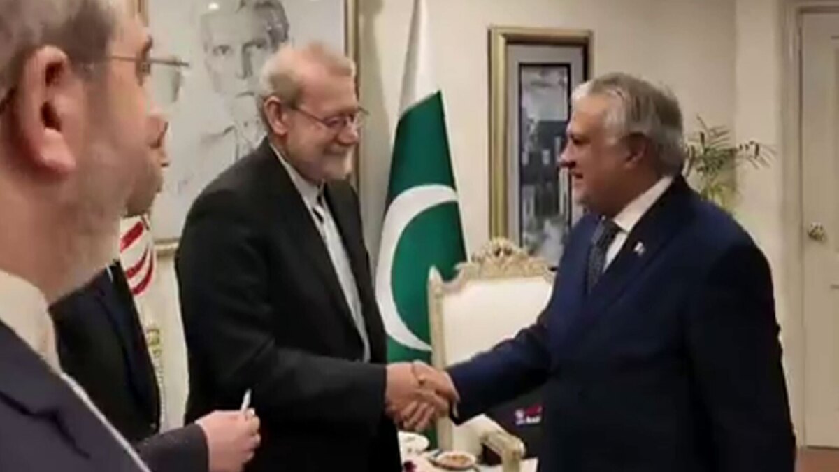 خوشامدگویی وزیر خارجه پاکستان به لاریجانی و هیات همراه