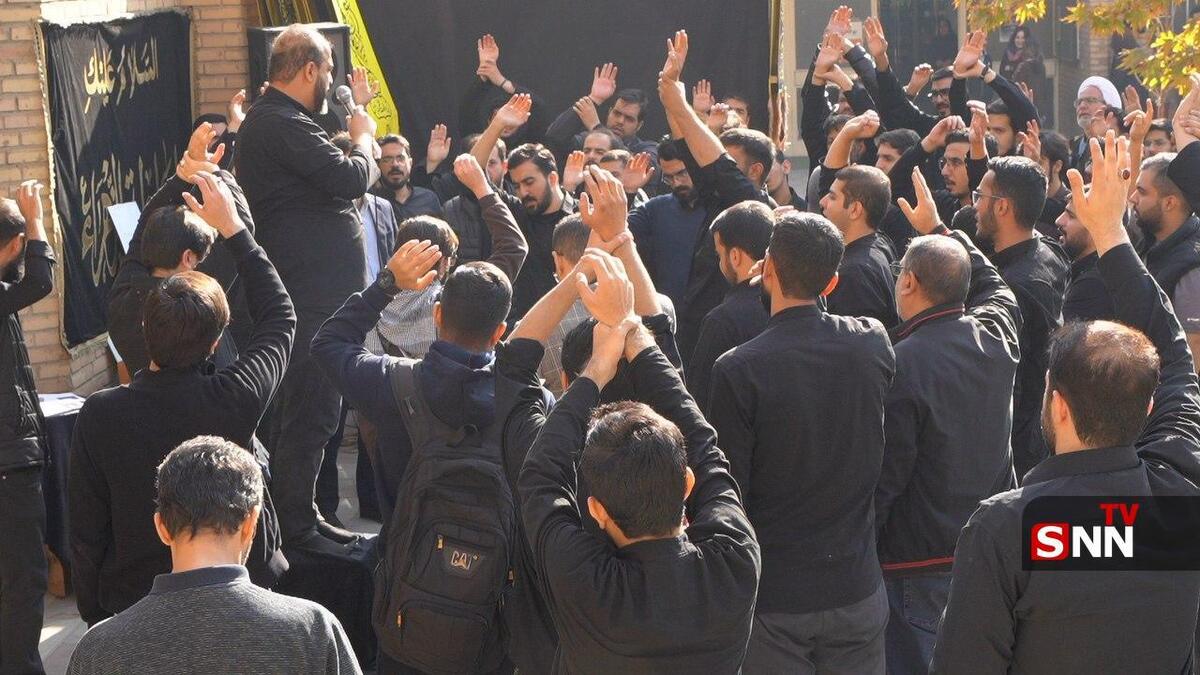 برپایی دسته عزاداری شهادت حضرت زهرا(س) در دانشگاه تهران+ تصاویر