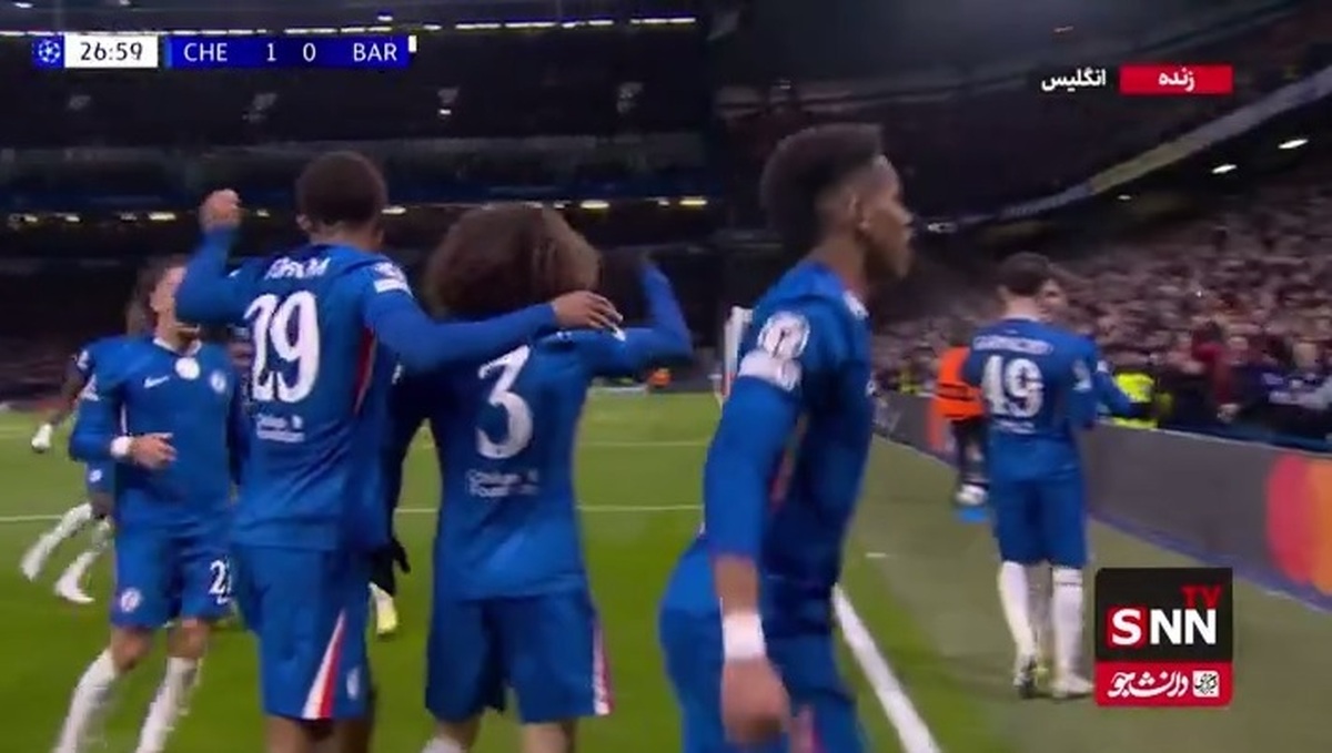 گل اول چلسی به بارسلونا روی گل به خودی ژول کنده در دقیقه ۲۷ / بارسلونا ۰ - ۱ چلسی