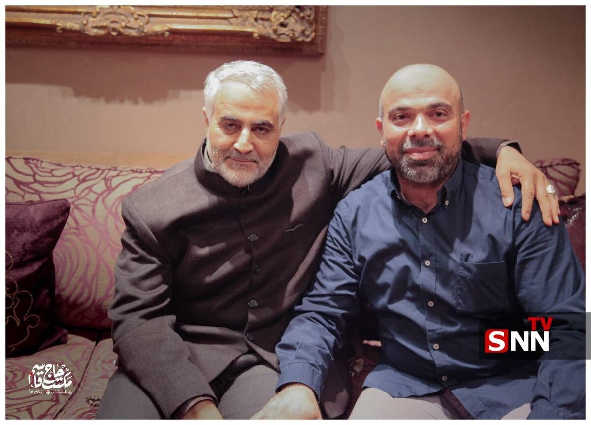 تصویر شهید حاج قاسم سلیمانی و شهید هیثم طبطبایی