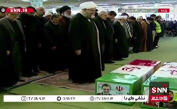 اقامه نماز بر پیکر سردار شهید نائینی، سخنگوی سپاه در حاشیه نماز عید فطر