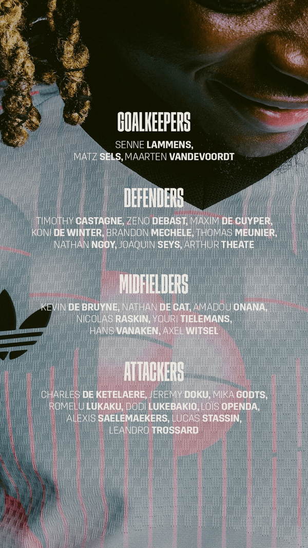 فهرست بازیکنان تیم ملی بلژیک اعلام شد؛ حضور ۳ پدیده