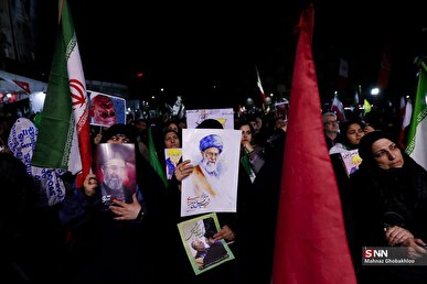 ادامه اجتماعات مردمی برای حمایت از رزمندگان و بیعت با رهبر انقلاب در تهران + فیلم