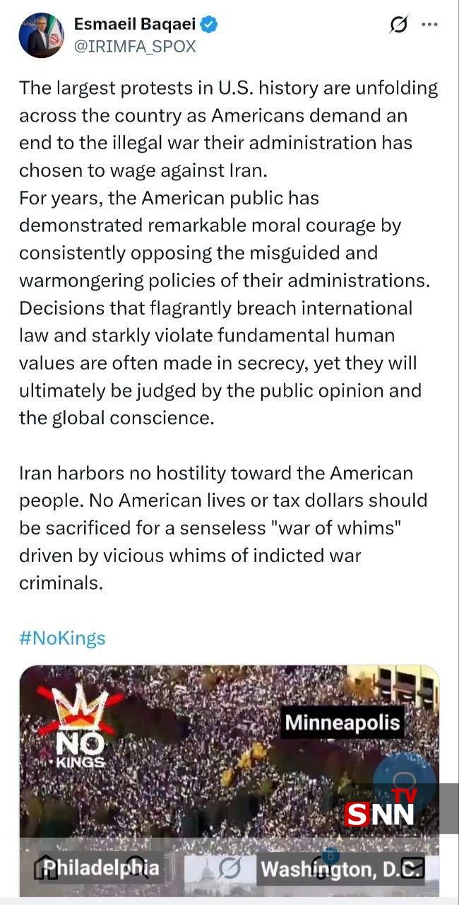 اعتراضات گسترده در آمریکا و جهان در محکومیت جنگ غیرقانونی آمریکا علیه ایران + عکس