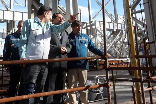 بازدید وزیر صمت از فولاد مبارکه پس از حمله دشمن آمریکایی ـ صهیونی