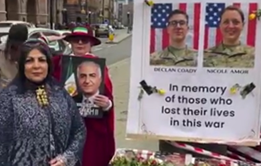 وطن فروشان پهلوی‌چی سربازان آمریکایی را سرباز وطن خواندند!