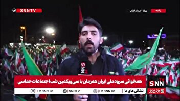 حضور دسته‌های هیئات مذهبی برای راهپیمایی به مناسبت روز جمهوری اسلامی ایران از میدان انقلاب