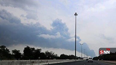 آتش‌سوزی گسترده در فرودگاه بین‌المللی کویت بر اثر هدف قرار گرفتن مخازن سوخت