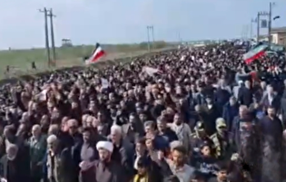 استقبال باشکوه از پیکر مطهر پاسدار شهید جواد لکزایی در زادگاهش روستای انقلاب بخش وشمگیر استان گلستان