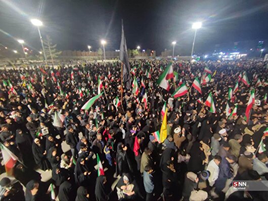 فریاد باشکوه «لبیک یا خامنه ای» بیرجندی ها+ فیلم