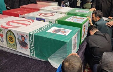 پیکر مطهر ۳ شهید در مشهد تشییع شد (۱۴ فروردین ۱۴۰۵)