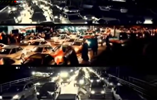 بزرگترین کاروان خودرویی در قزوین شب گذشته به یاد رهبر شهیدمان و در دفاع از میهن عزیزمان ایران