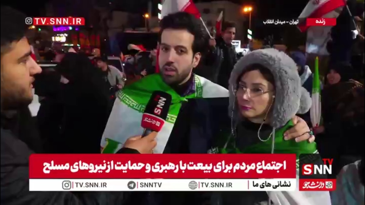 شهروند حاضر در اجتماع بامدادی: اگر آمریکا اسلحه قویی دارد ما هم اسلحه&zwnj;ایی داریم که او هیچ وقت به آن نمی&zwnj;رسد و آن ایمان است