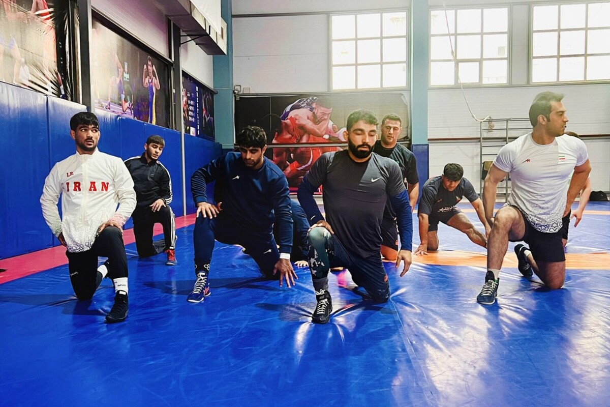 کلیپی از تمرین تیم ملی کشتی فرنگی اعزامی به مسابقات قهرمانی آسیا