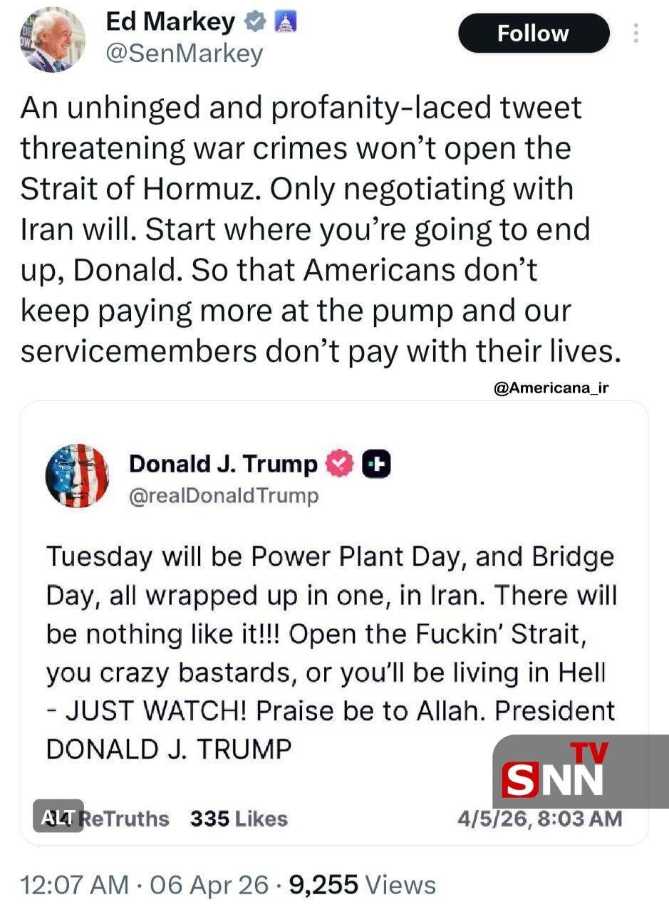 اد مارکی: تنگه هرمز با فحش و ناسزا باز نمیشود اد مارکی: تنگه هرمز با فحش و ناسزا باز نمیشود