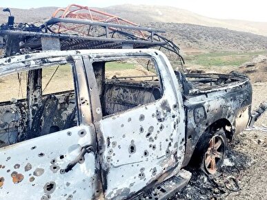 حمله دشمن به خودروی امداد و نجات هلال‌احمر در سپیدان