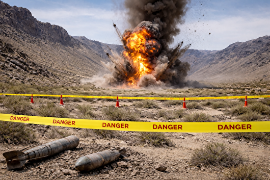 انفجارهای کنترل‌شده مهمات عمل نکرده آمریکایی صهیونی در قصر شیرین / مردم نگران نباشند