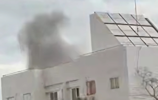 لحظه اصابت یکی از موشک‌های ایران