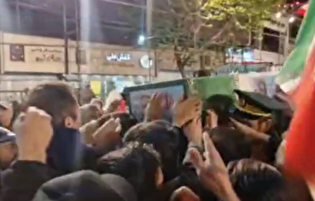 مراسم وداع با سردار شهید مجید خادم رئیس سازمان اطلاعات سپاه پاسداران انقلاب اسلامی در میدان انقلاب