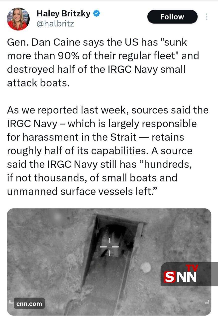 ژنرال دن کین:  ایالات متحده &laquo;بیش از ۹۰ درصد ناوگان معمولی خود را غرق کرده است