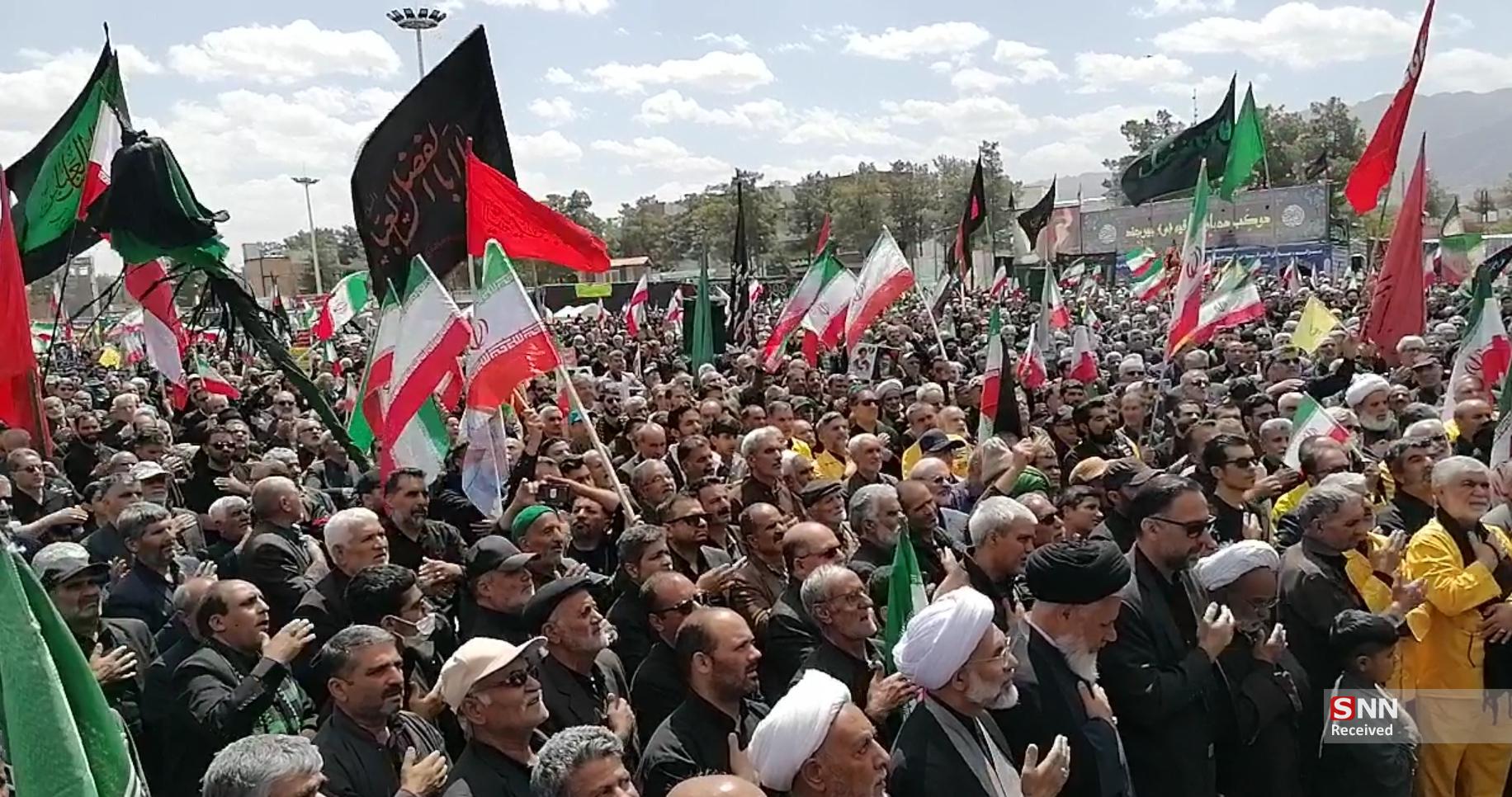 عزاداری مردم بیرجند در اربعین شهادت رهبر شهید انقلاب + فیلم