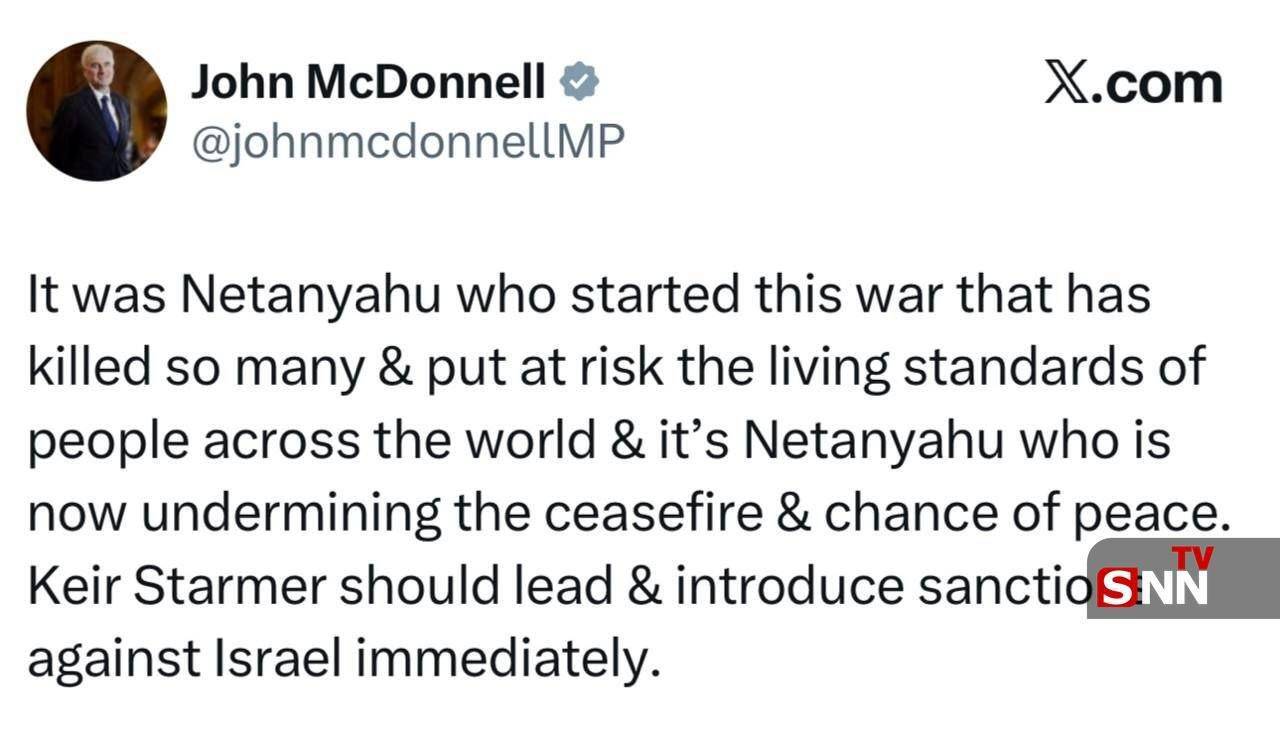 درخواست نماینده پارلمان بریتانیا از نخست وزیر برای تحریم اسرائیل