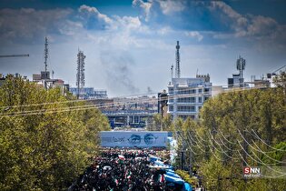 عزاداری مردم کرج در روز اربعین رهبر شهید انقلاب اسلامی