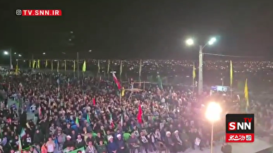 انبوه جمعیت لامرد در سوگواری اربعین شهادت رهبر انقلاب + فیلم