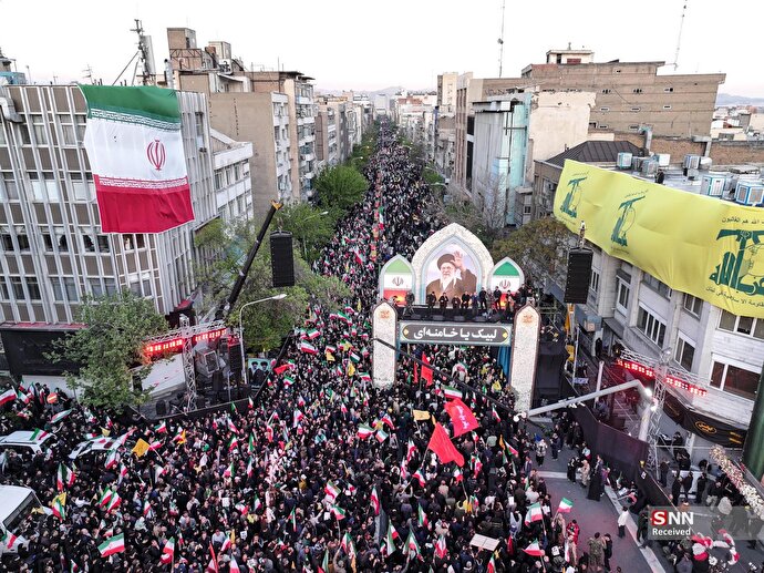 عزاداری مردم تهران در روز اربعین رهبر شهید انقلاب اسلامی (۱)