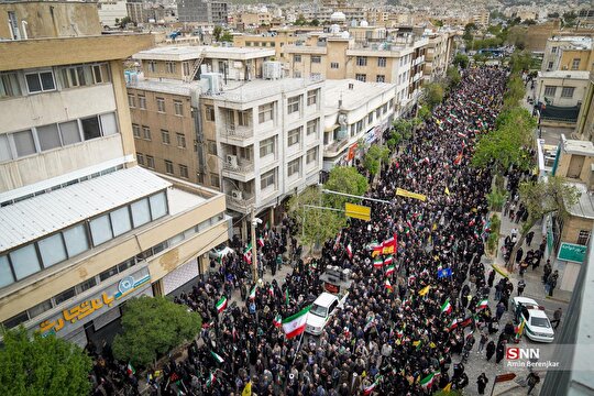 تشییع پیکر سردار شهید مجید خادمی در شیراز