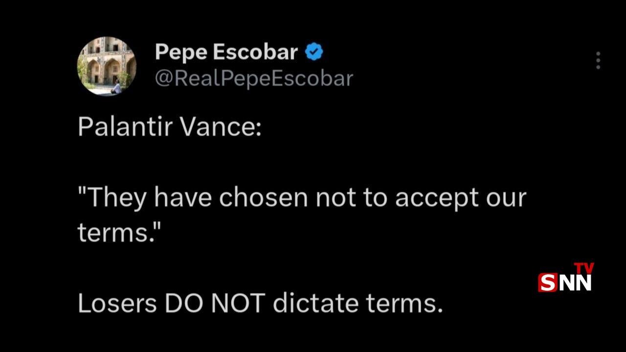 ونس می&zwnj;گوید ایرانی&zwnj;ها &laquo;تصمیم گرفته&zwnj;اند که شرایط ما را نپذیرند، اما بازنده جنگ نمی&zwnj;تواند برای توافق شرط تعیین کند