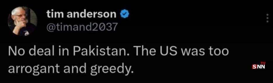 افشاگری &laquo;تیم اندرسون&raquo; از پشت&zwnj;پرده شکست مذاکرات اسلام&zwnj;آباد/ زیاده&zwnj;خواهیِ واشینگتن مانعِ بزرگ توافق شد