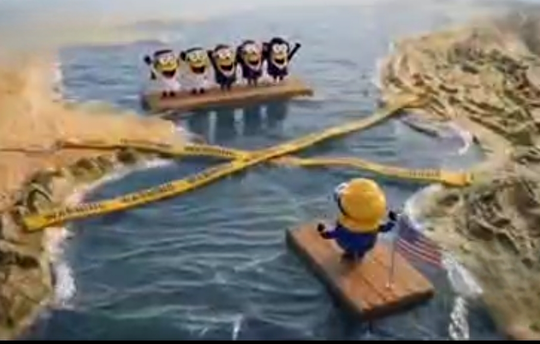 انیمیشنی از تلاش ترامپ برای بازگشایی تنگۀ هرمز