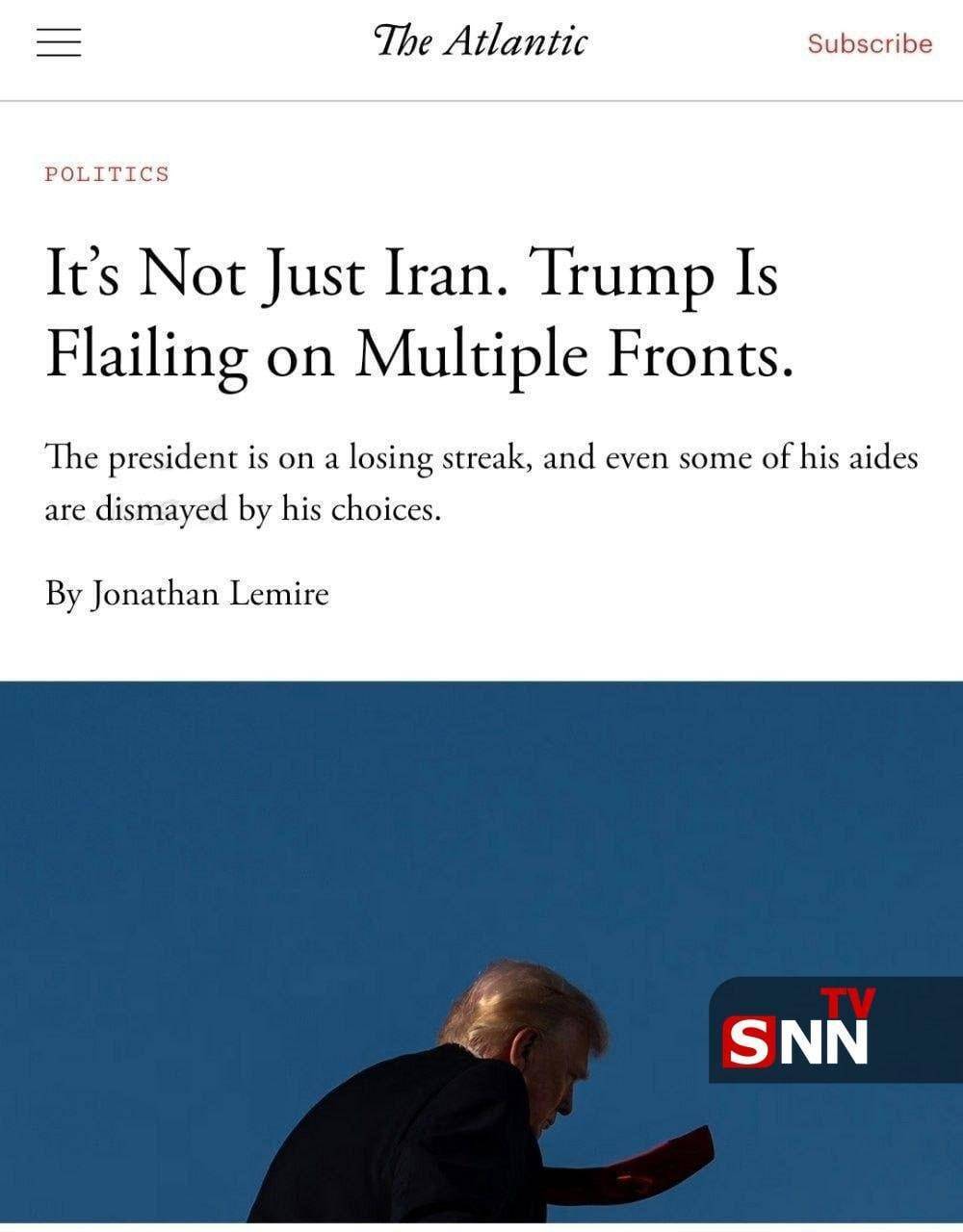 آتلانتیک: ترامپ در بن&zwnj; بستی گیر کرده که خودش ساخته / در ایران، مجارستان و فراتر از آن، در یک باخت متوالی قرار دارد + عکس