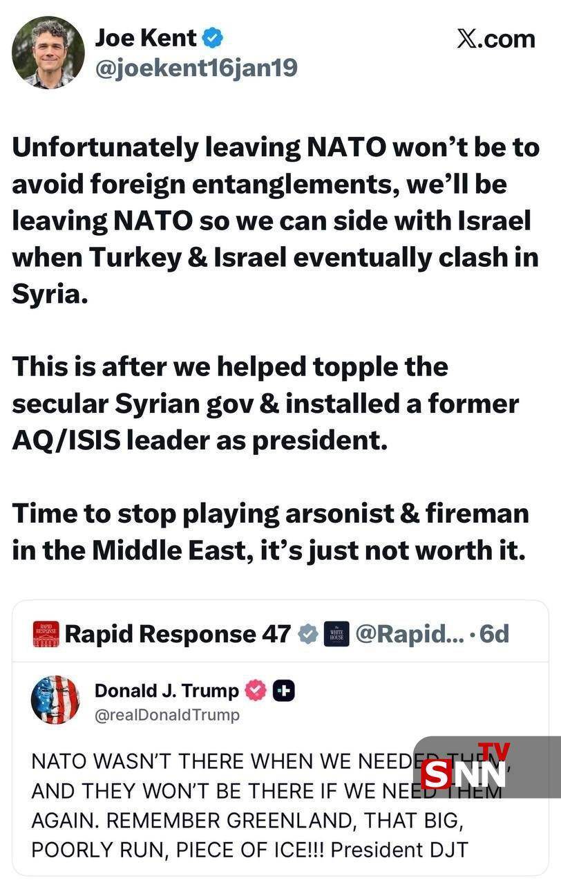 پیش&zwnj;بینی جو&zwnj; کنت: اسراییل وارد جنگ با ترکیه می&zwnj;شود + عکس