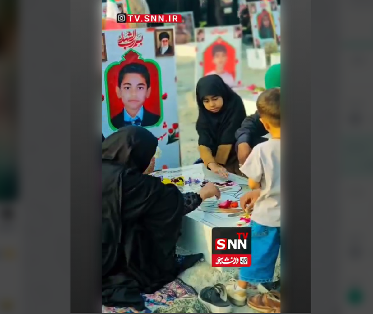 داغی که سرد نمی&zwnj;شود؛ حال و هوای عصر پنجشنبه گلزار شهدای میناب + فیلم