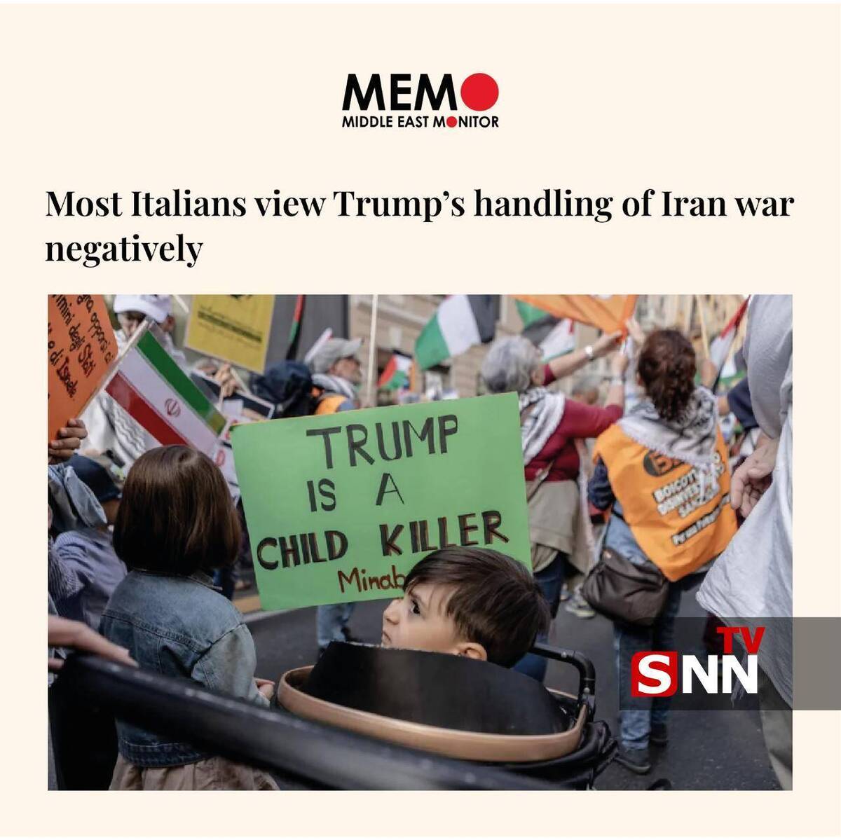 میدل ایست مانیتور: اکثریت ایتالیایی&zwnj;ها عملکرد ترامپ در جنگ با ایران را منفی ارزیابی می&zwnj;کنند