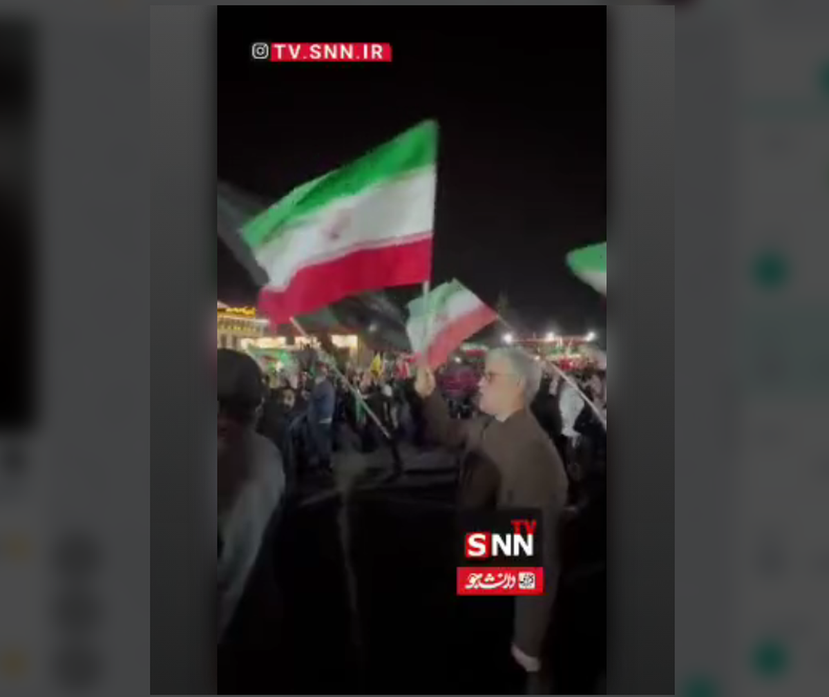 حضور وزیر علوم در تجمع شبانه میدان تجریش تهران + فیلم