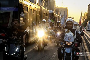 رژه موتور سواران به مناسبت روز ارتش جمهوری اسلامی