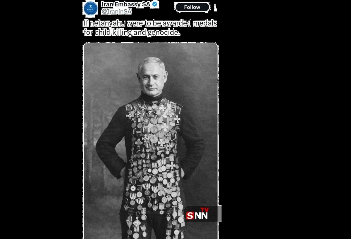 اگر قرار باشد به نتانیاهو به خاطر کودک&zwnj;کشی و نسل&zwnj;کشی مدال بدهند + عکس
