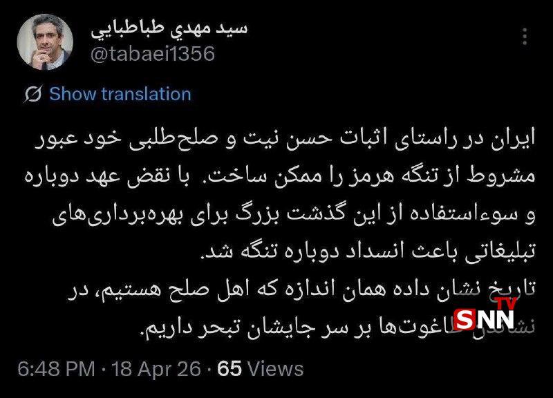 طباطبایی: تاریخ نشان داده در نشاندن طاغوت&zwnj;ها بر سر جایشان تبحر داریم