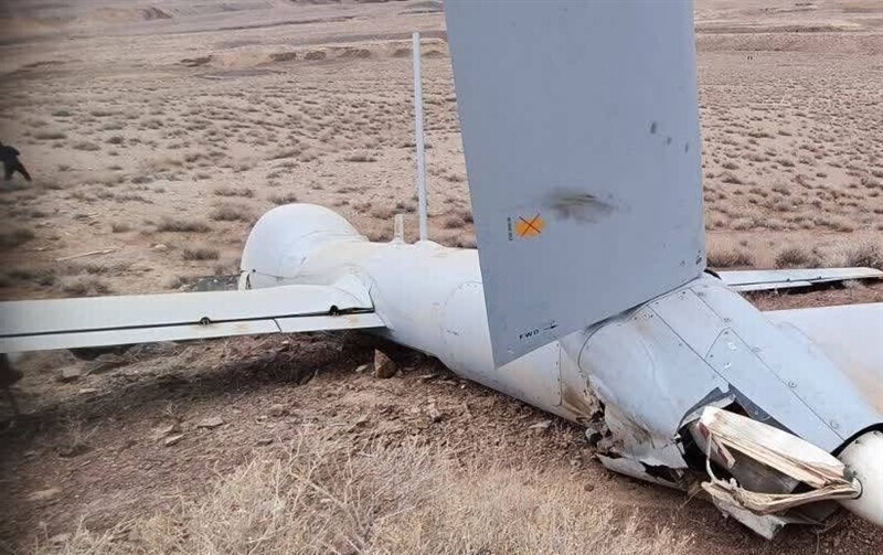 پهپاد هرون در حوالی شهر بم منهدم شد