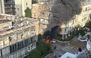 محل اصابت موشک ایرانی در تل‌آویو