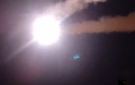 تصاویر شلیک موشک‌های زمین به زمین ارتش به سمت نظامیان آمریکایی در اربیل