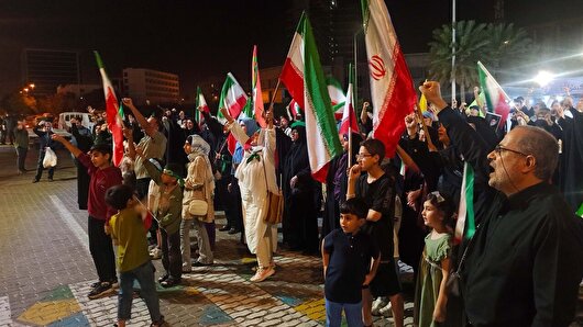 اجتماع مردم جزیره کیش در بیست‌وچهارمین شب خروش ایران+فیلم