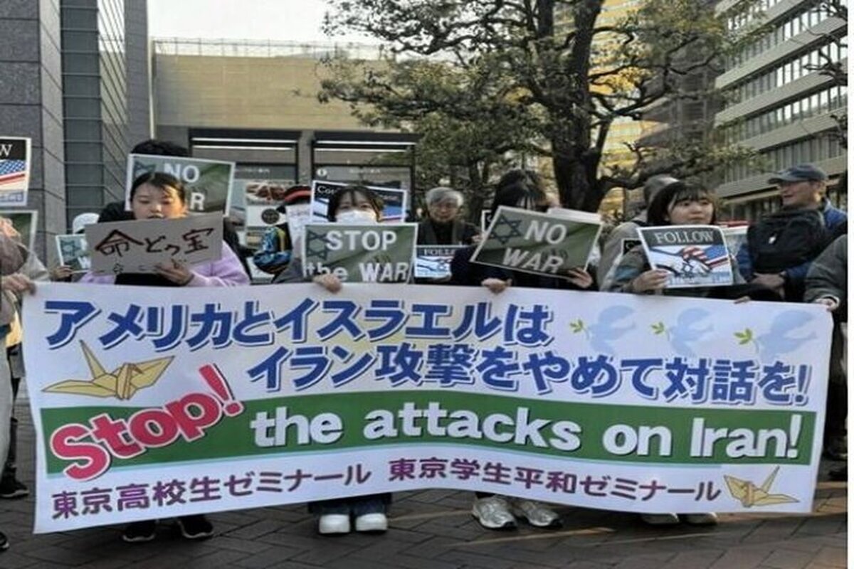 تجمع ۲۴ هزار نفری در توکیو در محکومیت امریکا و اسرائیل